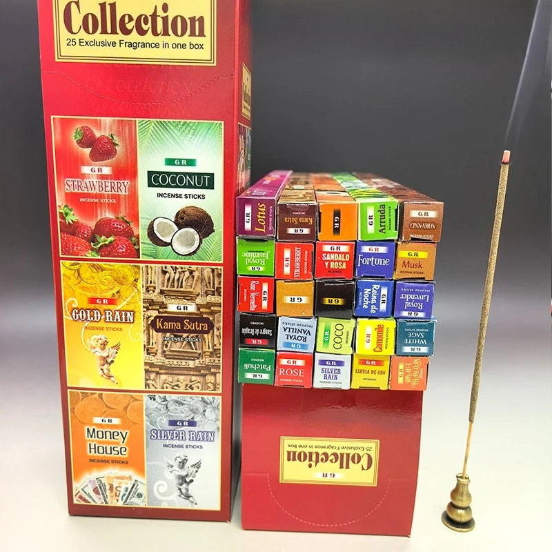 25 Boxes/lot Tibetan Incense Sticks Home Fragrance Indian Joss Sticks Natural Lavender White Sage Sandalwood Coconut Aromatherap Oasis Select