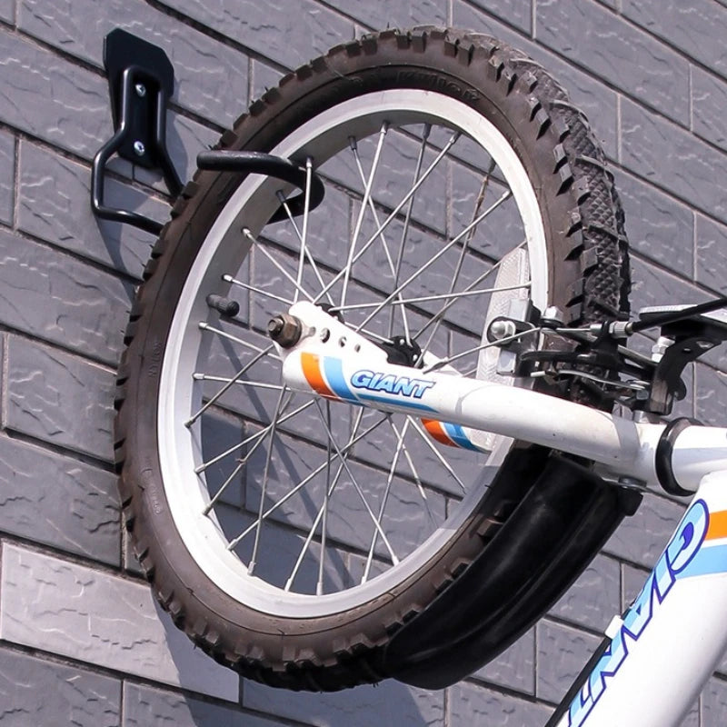 Wall Mount Bicycle Hook Vertical Horizontal Bike Rack Heavy Duty Front Tire Hanger for Garage Home Storage Organizer Oasis Select