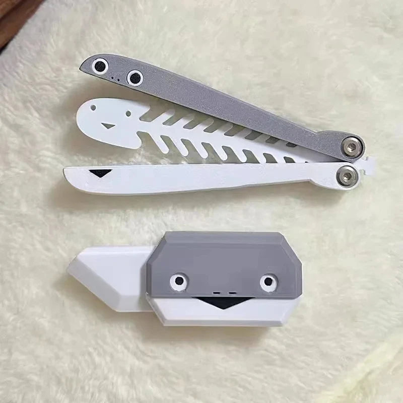 3D Printing Gravity Knife Cub Jumping Small turtle Knife Mini Model Pendant Push Card Decompression Toy Mini Butterfly Knife Oasis Select