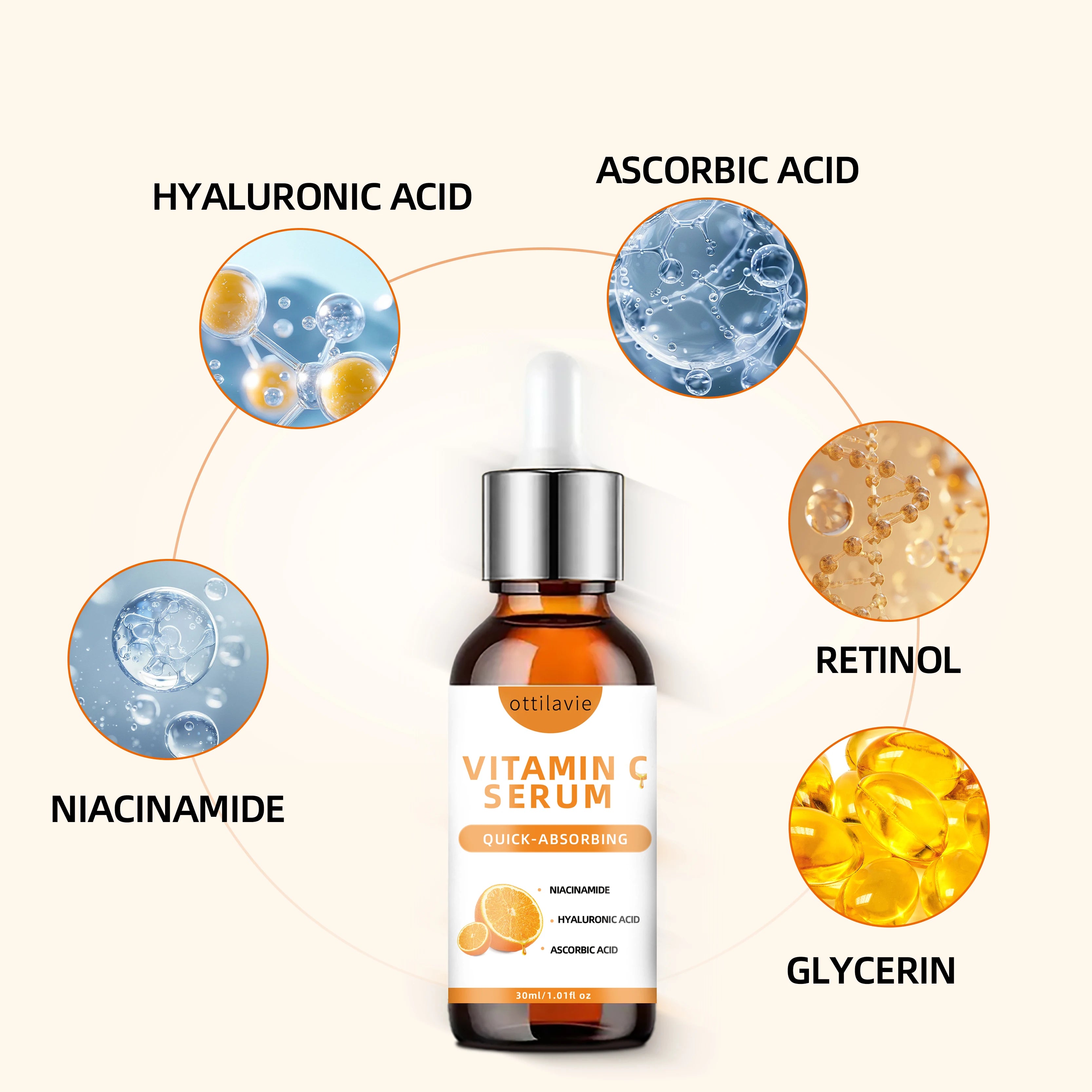 Vitamin C Serum with Hyaluronic Acid – Hydrate & Glow