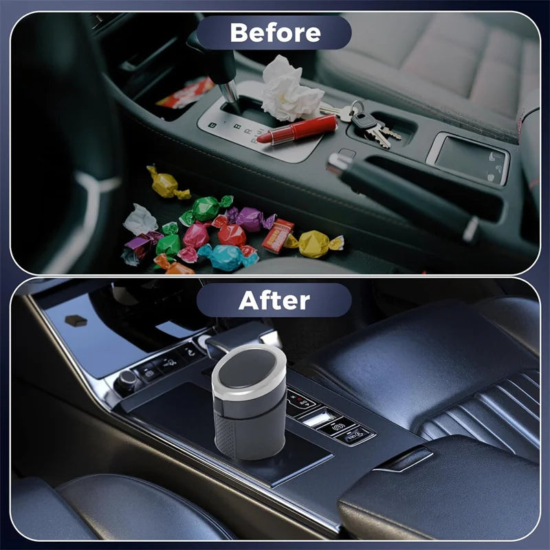 Universal Car Trash Bin Can Mini Auto Dust Organizer Car Interior Rubbish Bag Garbage Container Storage Box Vehicle Garbage Bin Oasis Select