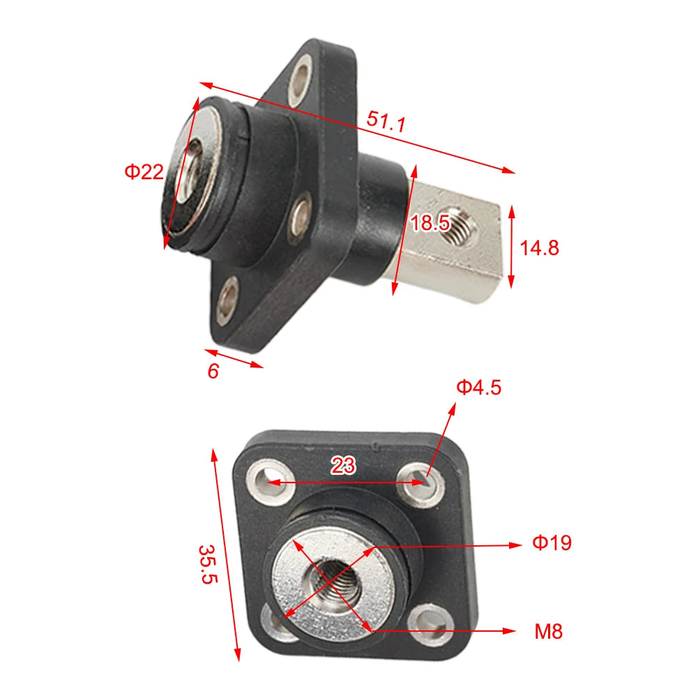 200A All-Copper Battery Terminal Posts Red & Black 2-Pack Battery Terminal Connector Oasis Select