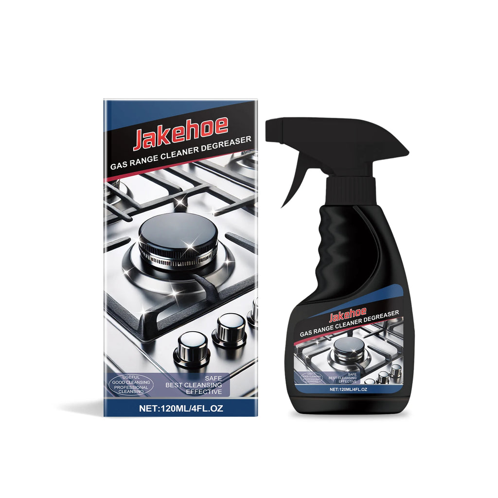 Jakehoe Gas Stove Cleaner Spray Removing Tough Grease Stains Polishing Restore Luster Multifunctional Kitchen Cleaning Tool Oasis Select 120ml boxed