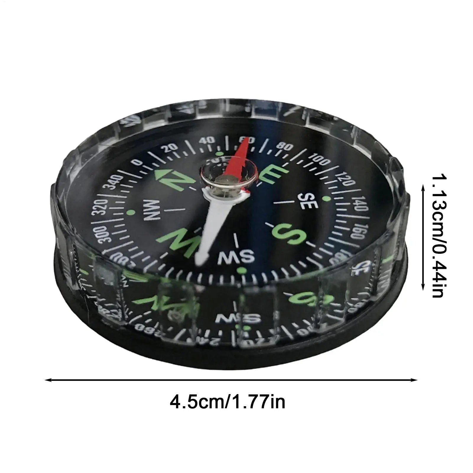 Survival Compass Portable Multifunctional Sighting Navigation Compass for Survival Traveling Mountaineering Boating Outdoor Oasis Select