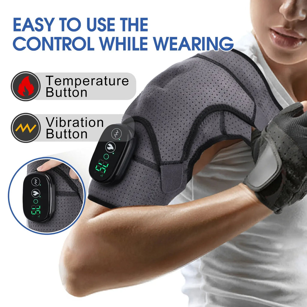 Electric Heated Shoulder Wrap – Adjustable Massaging Brace Shawl
