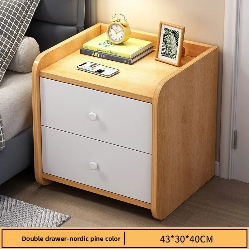 Multi-functional Household Goods Bedside Table Small Storage Locker Bedroom Bedside Gap Small Cabinet Oasis Select Double draw F