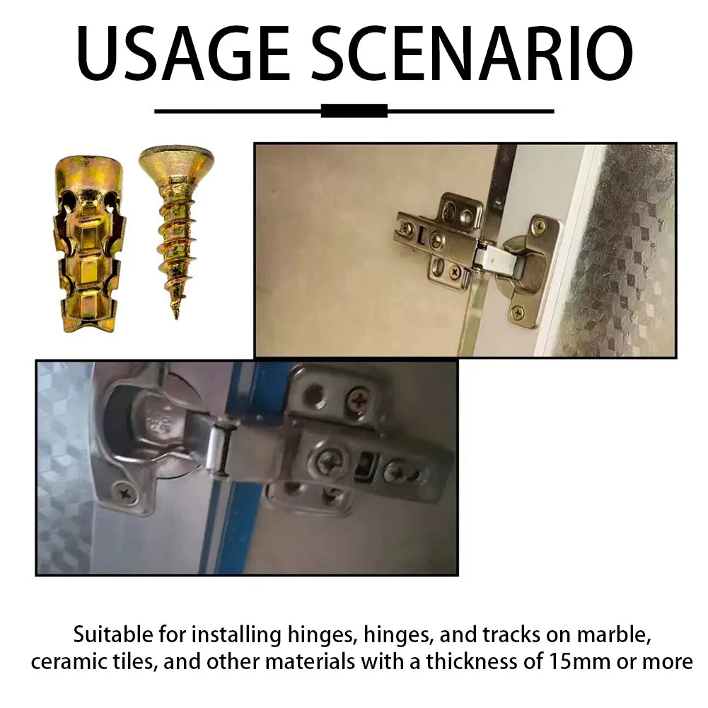 6×14mm Self-Drilling Wall Anchor Screws | 30-Set Expansion Kit