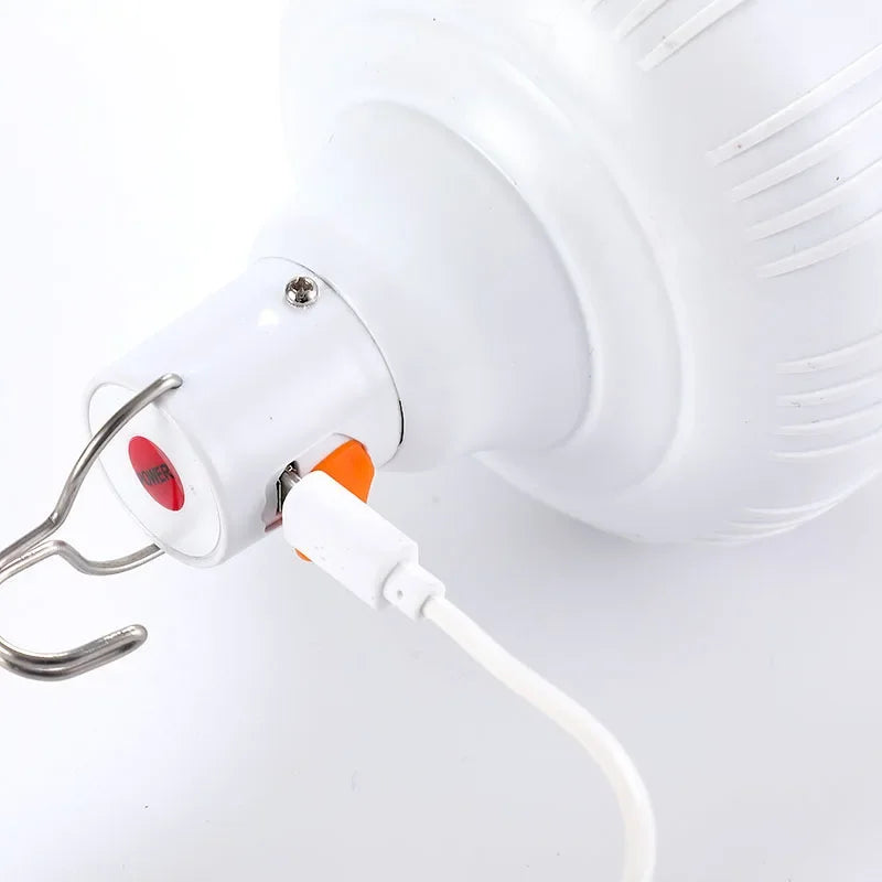 1PC 60W USB Rechargeable LED Lamp Bulb Portable Emergency Light for Camping Fishing Night Outdoor Hook-Up Lantern LT014 Oasis Select