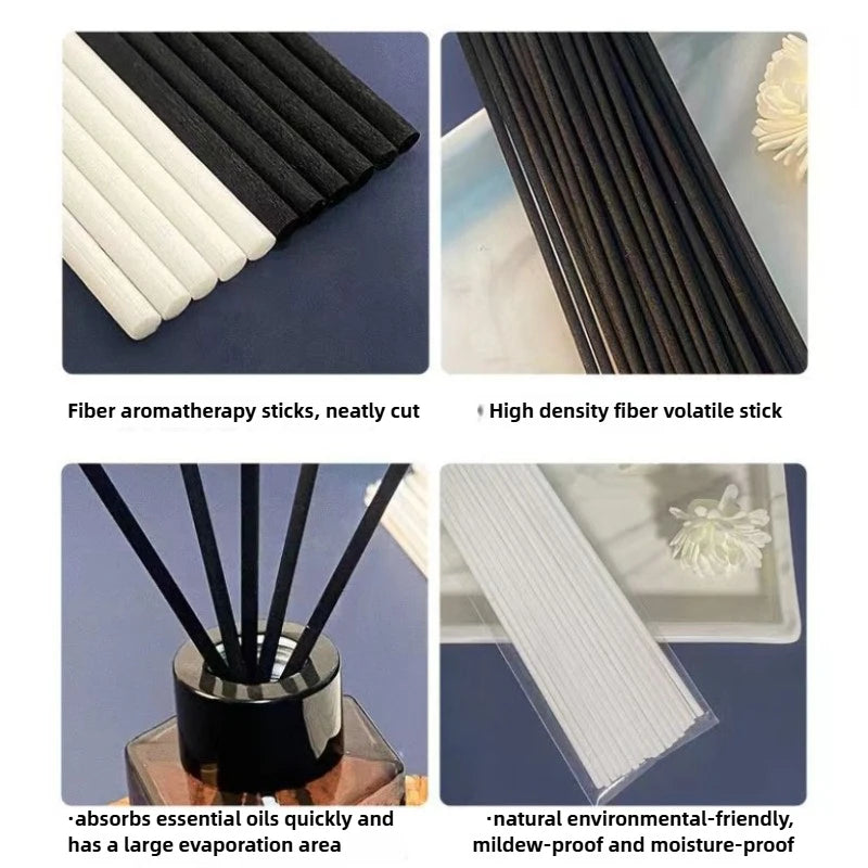 100/200pcs Aromatherapy Sticks, Diffuser Sticks, Black Pink Fragrance Diffusing Strips, Long-lasting, for Indoor Use in Bathroom Oasis Select