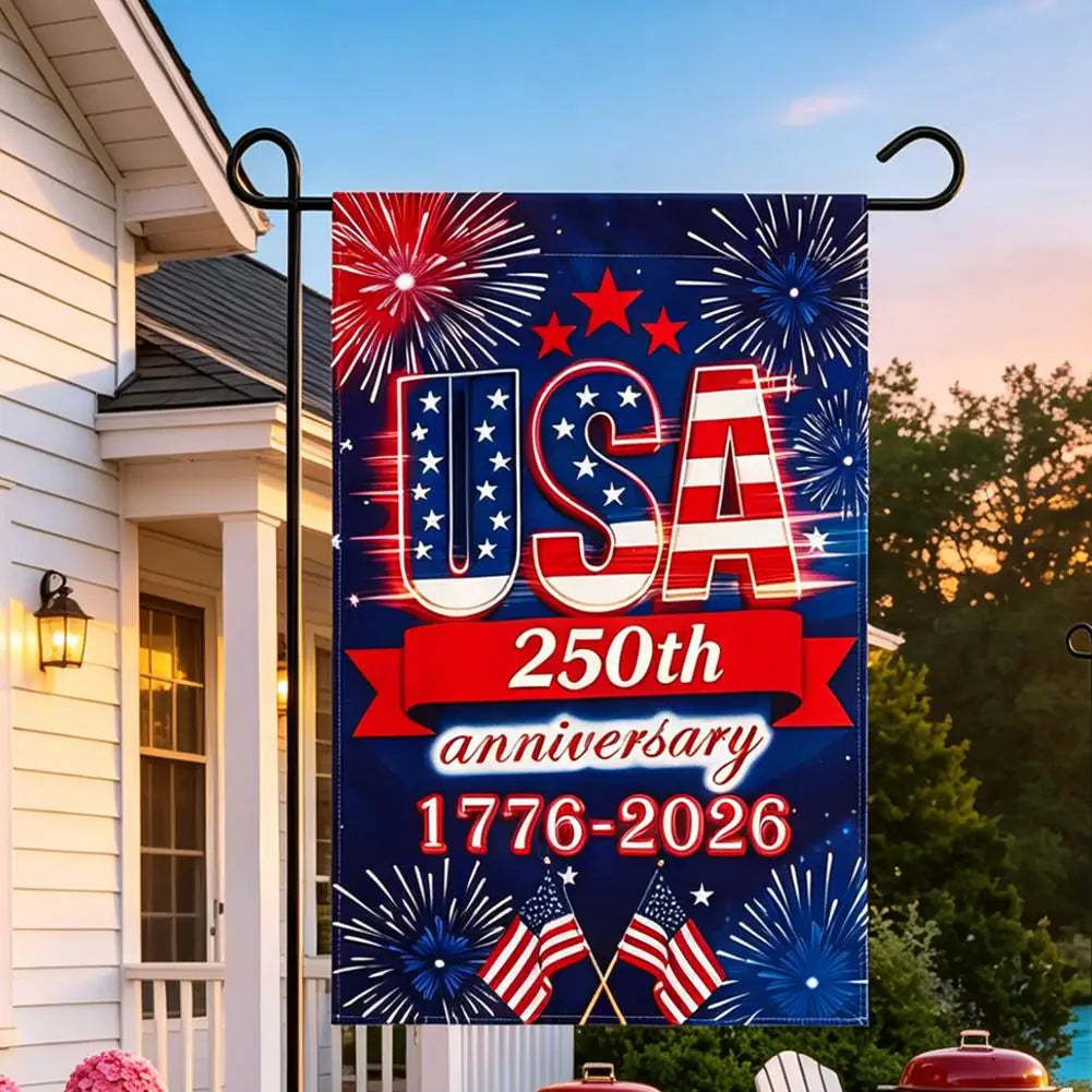 250th USA Anniversary Garden Flag 1776–2026 | July 4th Decor