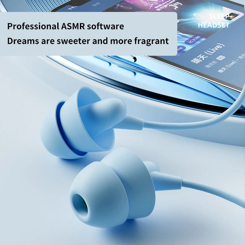 In-ear Silicone Sleep Earphones For Sleeping Side Sleeping Earphones Computer And Mobile Phone Noise Reduction Wired Earphones Oasis Select