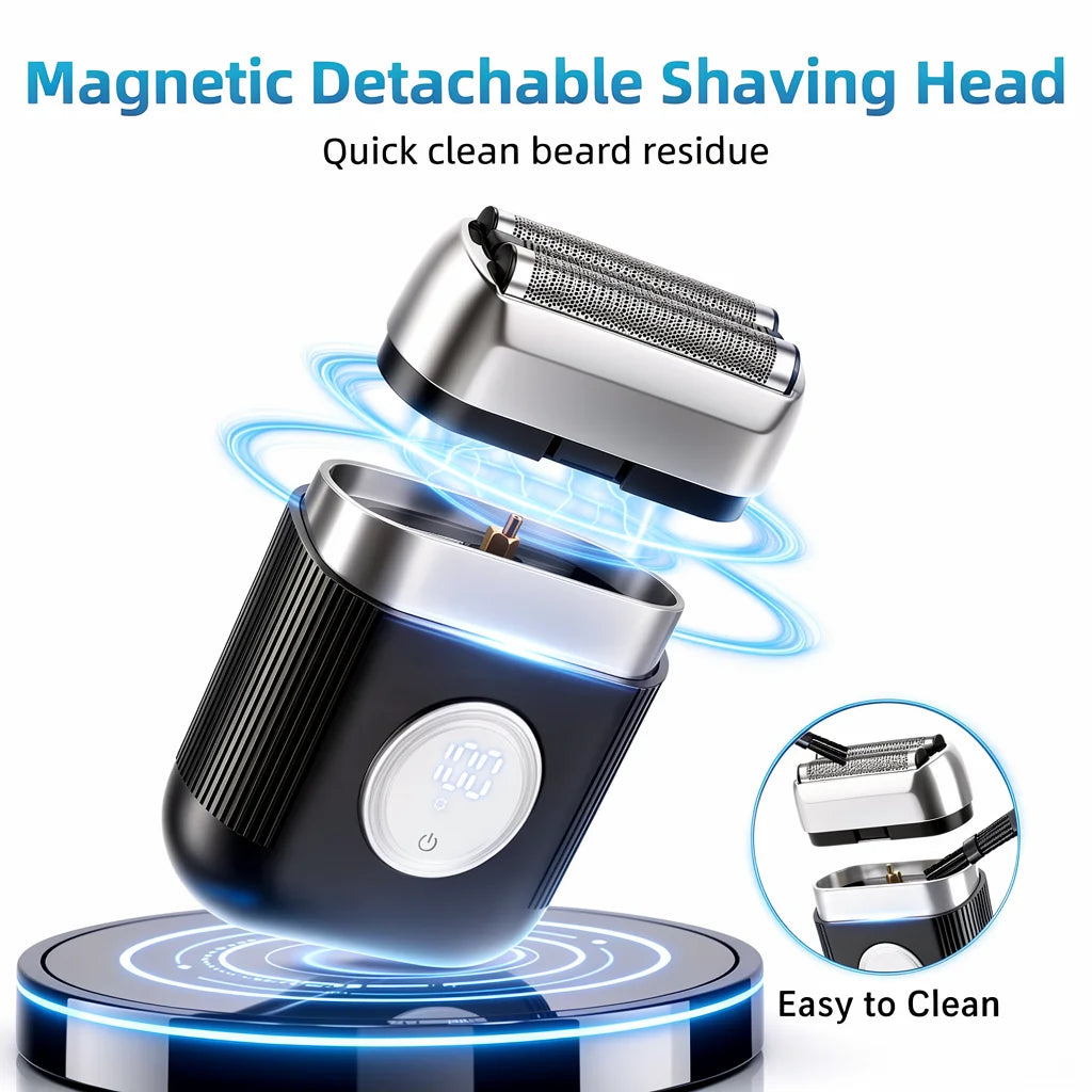 AFDEAL Men's Mini Foil Electric Shaver 9000RPM Wet & Dry