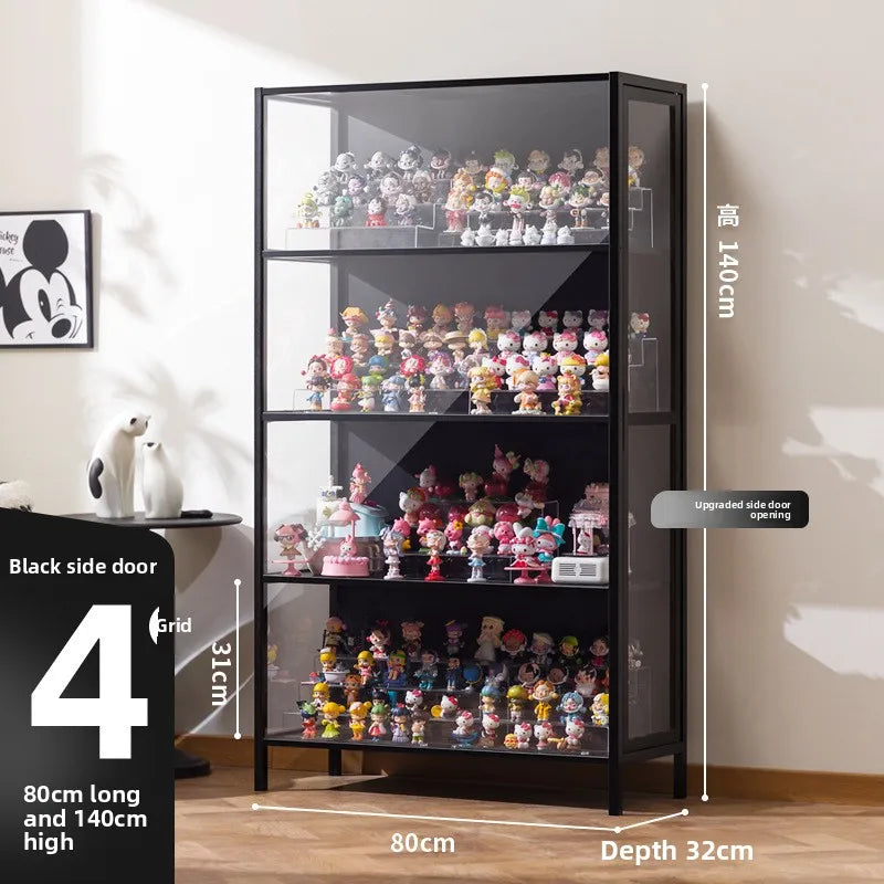 Blind box storage display stand Large capacity transparent acrylic storage box POP MART figure doll collection cabinet Oasis Select Four doors 80 long