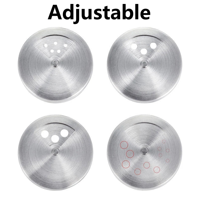 Seasoning Bottle Stainless Steel Rotating Spice Storage Box Condiment Jar BBQ Cooking Herbs Pepper Toothpick Holder Salt Shaker Oasis Select