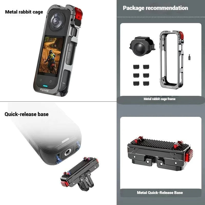 Insta360 X5 Metal Cage Kit – Aluminum Frame & Lens Guard