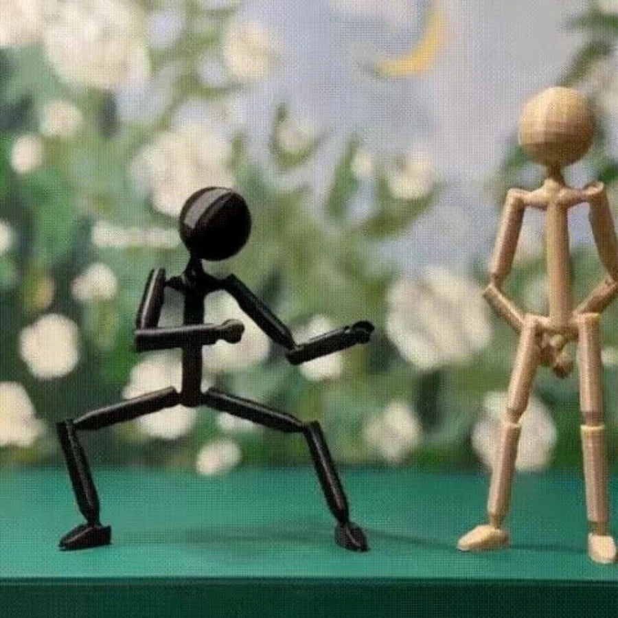 Articulated Posable Stick Figure Creative Multi-Style Movable Joint Figurine Home Office Desktop Decor Ornament Idear Gift Oasis Select