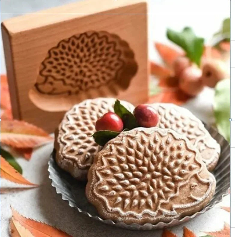 DIY Wooden Shortbread Mold Raspberry Heart Carved Gingerbread Cookie Mold Kitchen Cutter Molds For Valentine's Day Easter Party Oasis Select 05 - 10x8x2cm