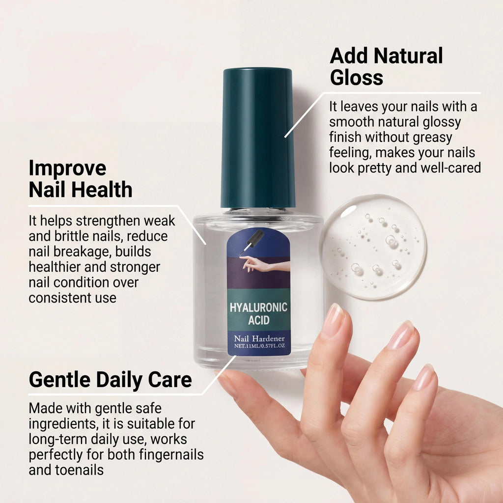 Plant-Based Nail Hardener Drops – Hyaluronic Acid & Jojoba Nail Treatment Drops Oasis Select