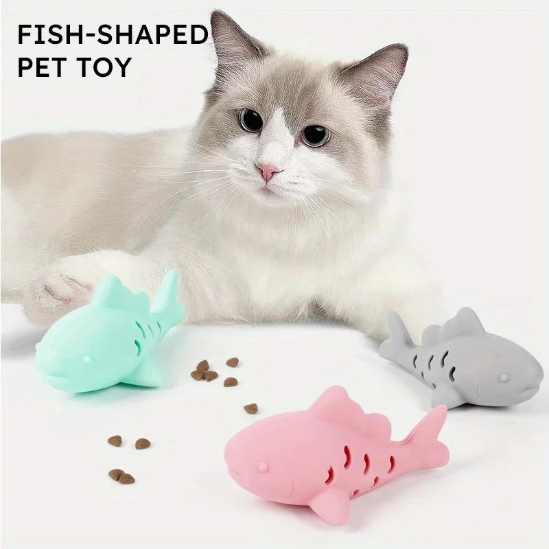 Silicone Fish Young Cat Pet Gnawing Hiding Food Slow Cat Leaking Food Self Pleasure Grinding Teeth Relieving Boredom Toy Oasis Select