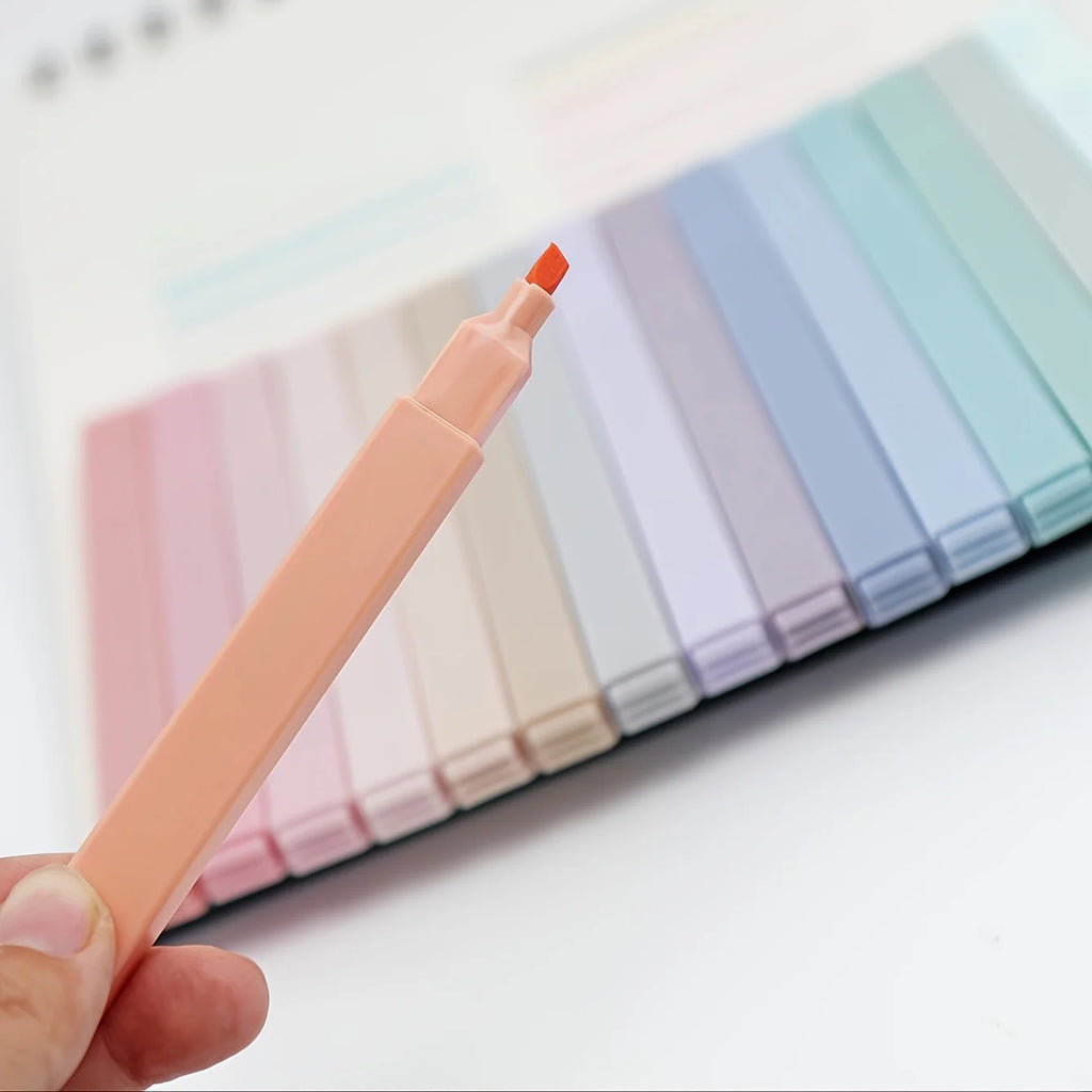 12pcs Square Highlighter Markers Painting Tools for Journaling School Office Supplies for Students Artists and Stationery Lovers Oasis Select