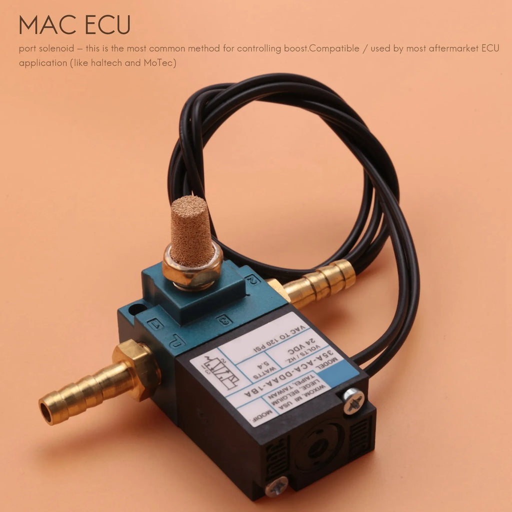 LIKE WISH DC 24V 5.4W ECU 3 Port Electronic Boost Control Solenoid Valve 35A-AAA-DDAA-1BA With 3Pcs Fittings Kits Oasis Select