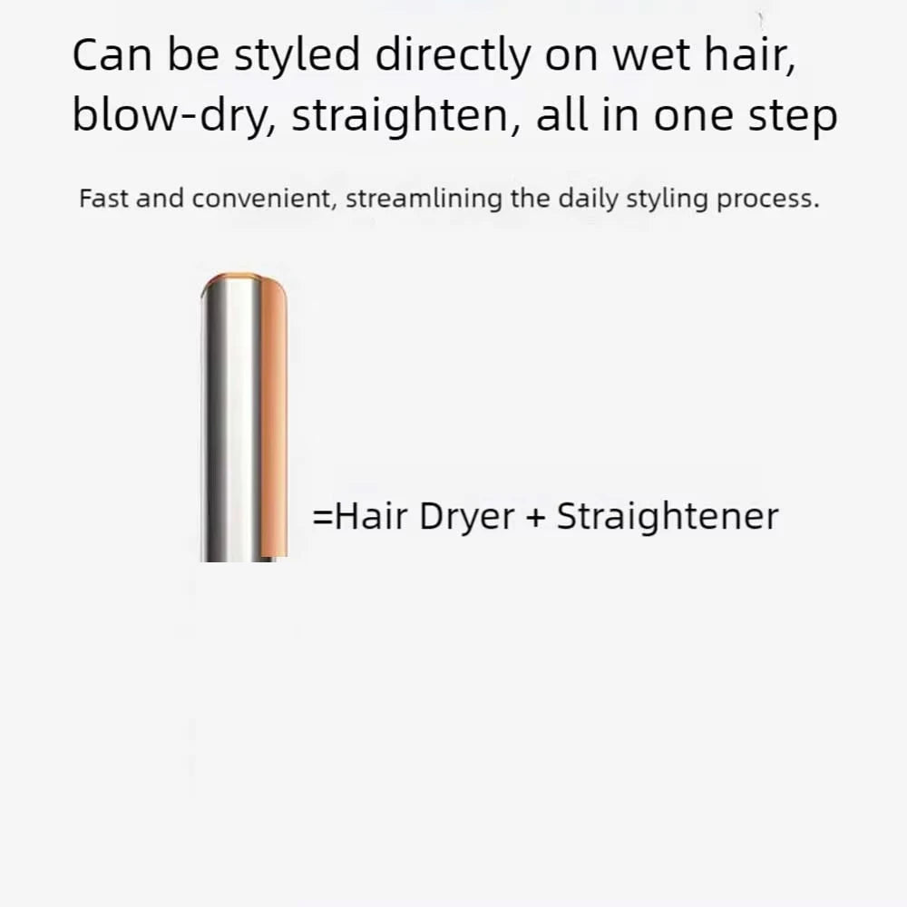 2-in-1 Negative Ion Hair Dryer Multi-Function Straightener Long-Lasting Styling Tool Straightener for Wet or Dry Hair Oasis Select