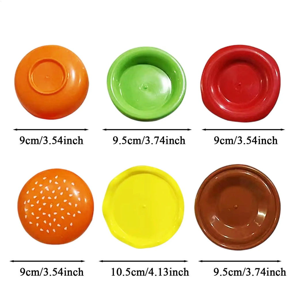 6 Pieces Seasoning Plate Burger Plates Stackable Burger Sauce Bowls Dishwasher Safe for Ketchup Sushi Snack BBQ Party Appetizer Oasis Select