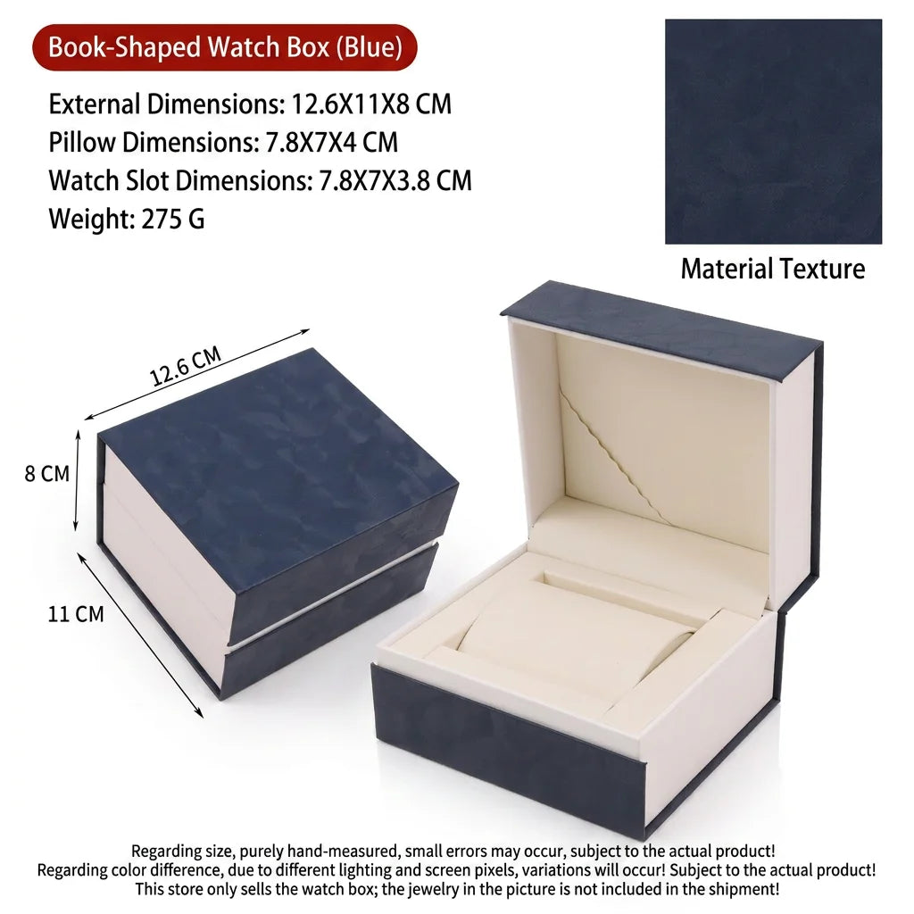 PU Leather Watch & Jewelry Organizer Box | Multi-Compartment