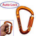 25KN Climbing Rock Climbing Auto Locking Clip Carabiner for Mountaineering Rappelling Rescue Camping Hiking Caving Ascend Oasis Select Default Title