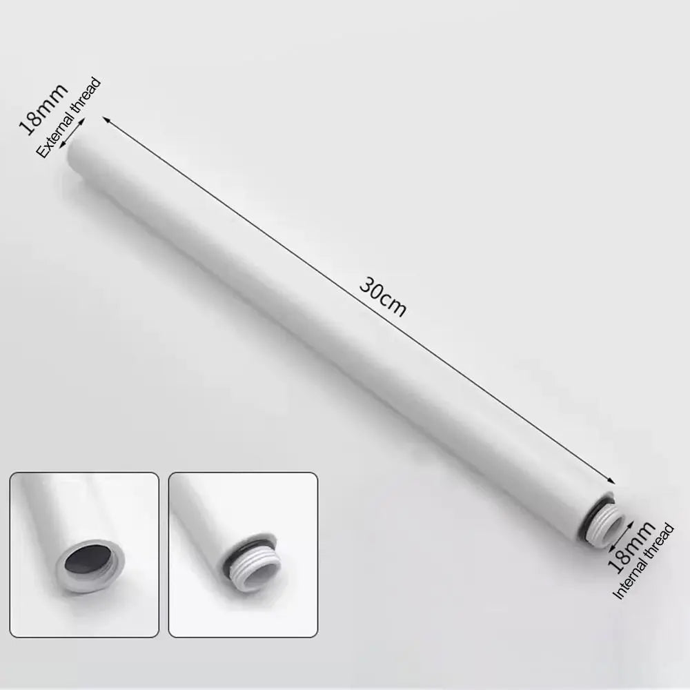 New Stainless Steel Shower Extension Rod Round 30cm Shower Bracket Extension Tube Oasis Select