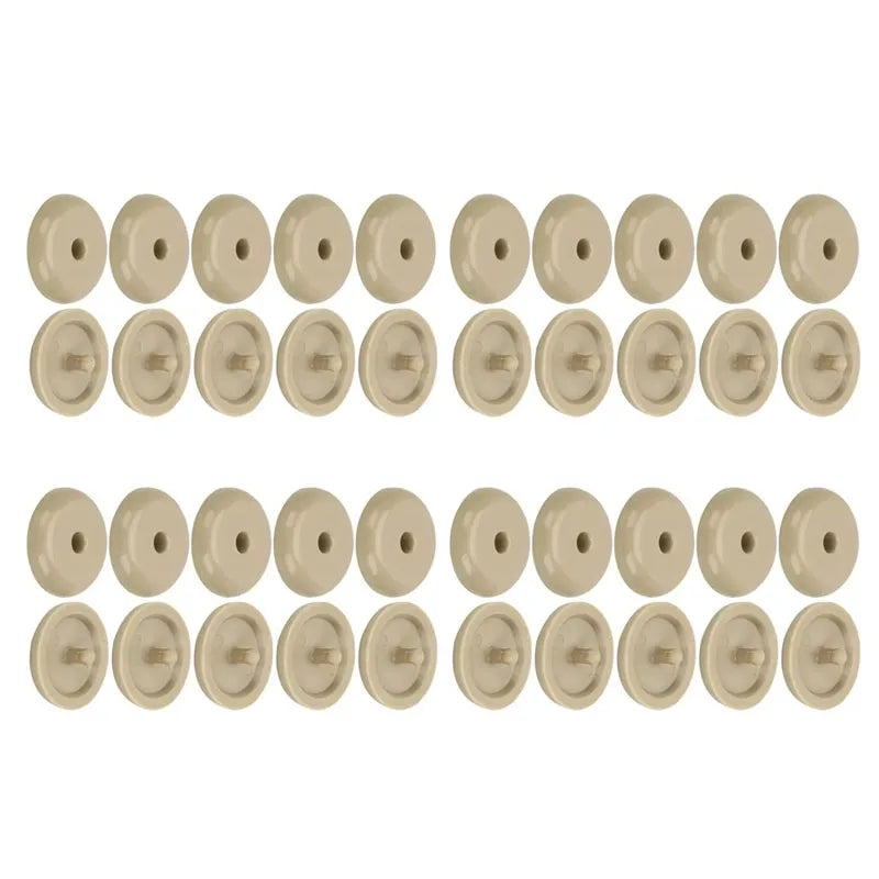 5-20pairs Car Safety Seat Belt Limit Buckle Clip Retainer Seatbelt StopButton Black Gray Beige Button Auto Interior Accessories Oasis Select 20pairs beige