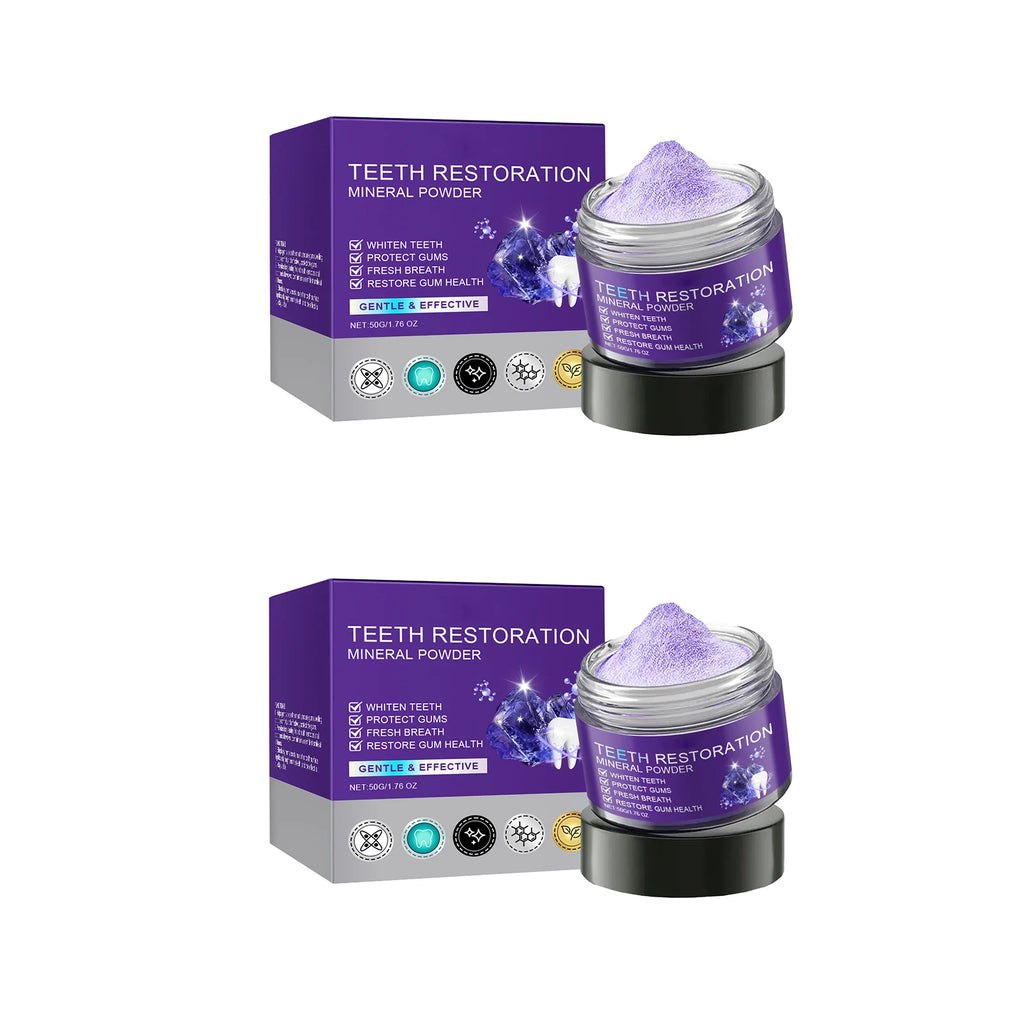 Purple Mineral Tooth Powder – Whitening & Stain Removal 50g Whitening Tooth Powder Oasis Select 2pcs