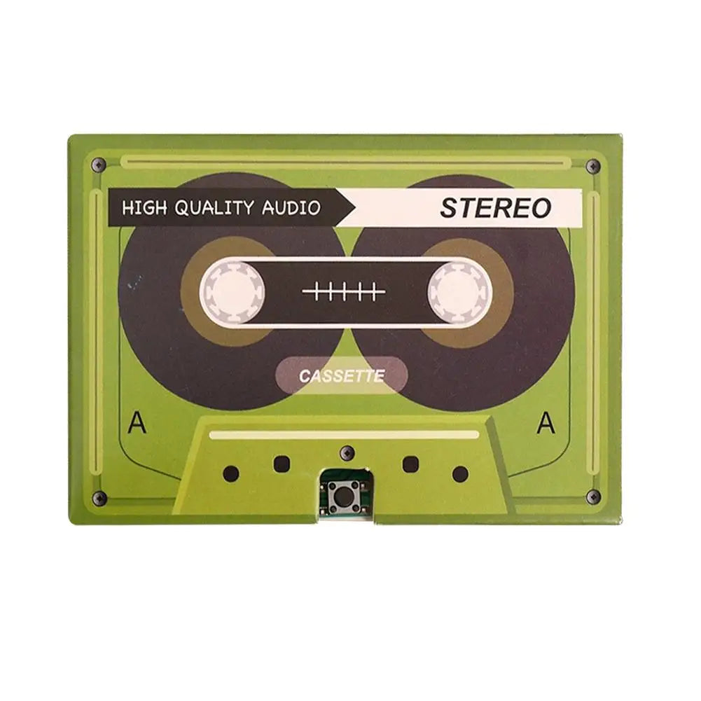 Voice Recordable Greeting Card 60 Seconds Recording Time Message Recorder Cassette Recording Voice Tape Greeting Card Oasis Select H
