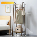Hanging clothes shelves are placed at the end of the bedroom bed, and clothes artifacts are placed at night Oasis Select JC Walnut 51 long