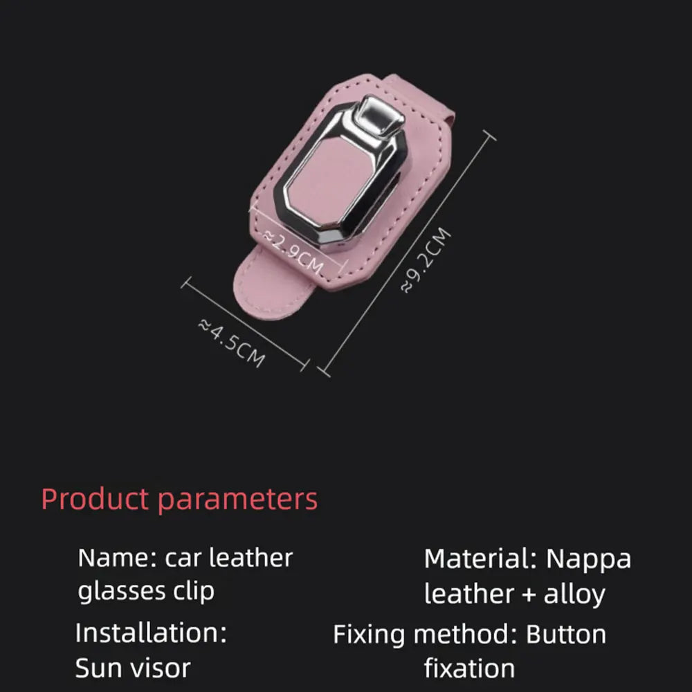 NAPPA Leather Car Sun Visor Glasses Clip – Universal Fit