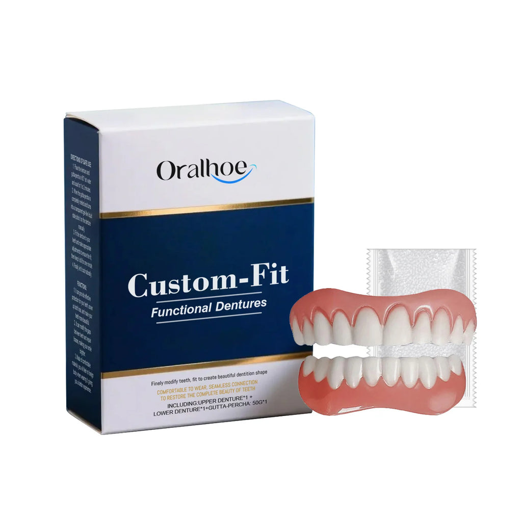 Oralhoe Soft Silicone Denture Reline Kit – Upper & Lower Set Denture Reline Kit Oasis Select 1set boxed