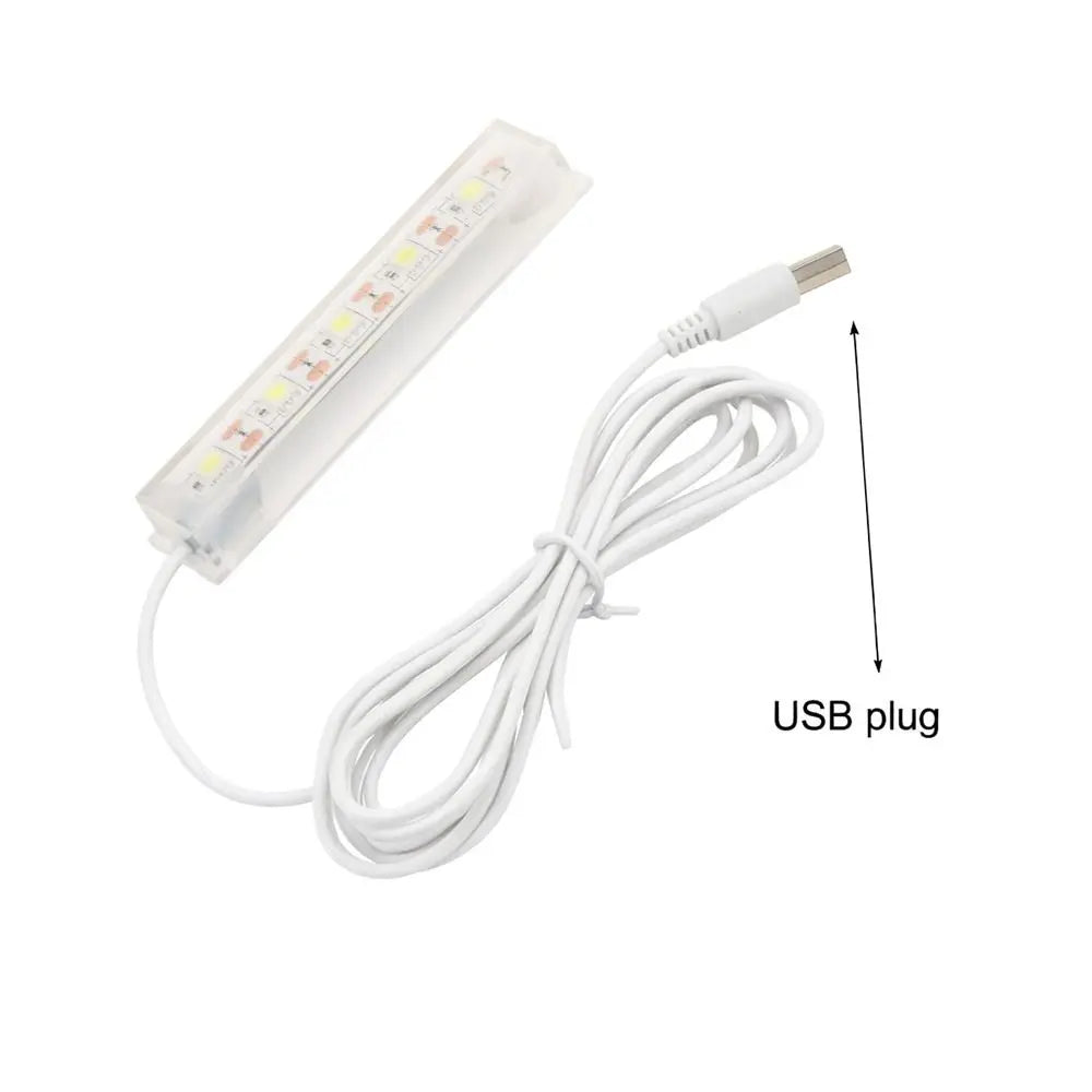 White Light Aquarium LED Light Small Size Soft LED Lighting USB Aquarium Light USB Powered Mini Aquarium Lamp Aquarium Plants Oasis Select