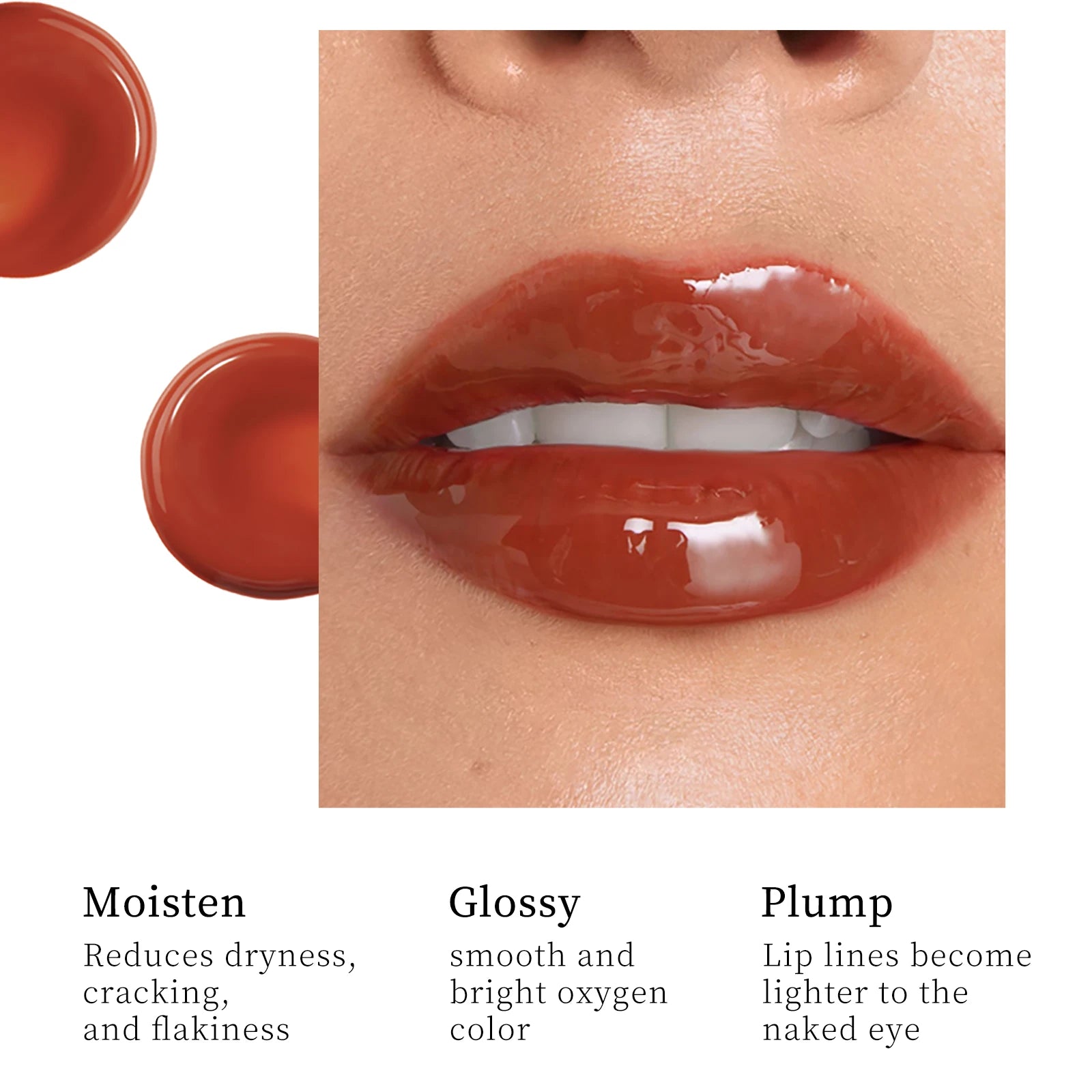 OCheal 5 colors Moisturizing Lip Mask Glaze Colored Lipstick Glass Colored Lip Gel Lip Balm Lipstick Lip Color Mouth Beauty Oasis Select