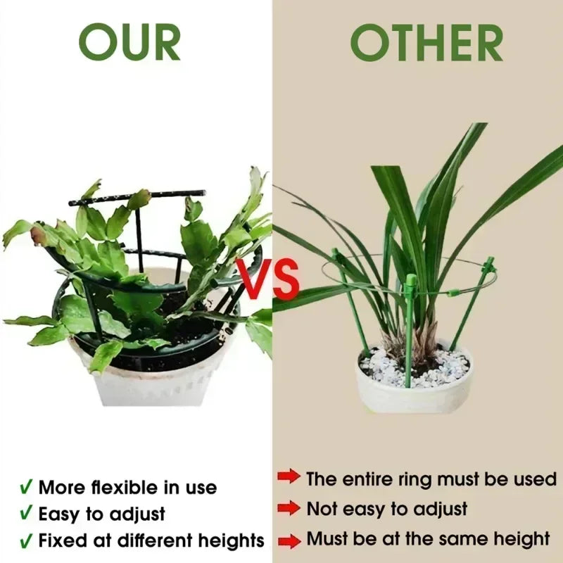 Semi Circular Plant Support RingTomato Pepper Greenhouse Gardening Sturdy Plastic Plant Stake Holder Vegetable Flower Growth Aid Oasis Select