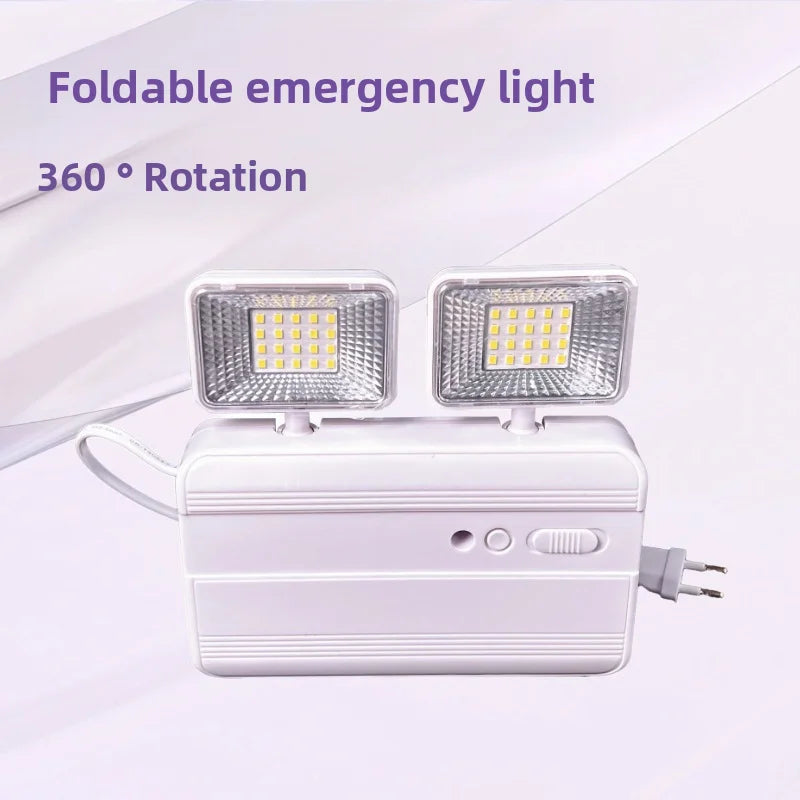 SHINEKNOT Dual Head LED Emergency Light | 360° Auto Power-On