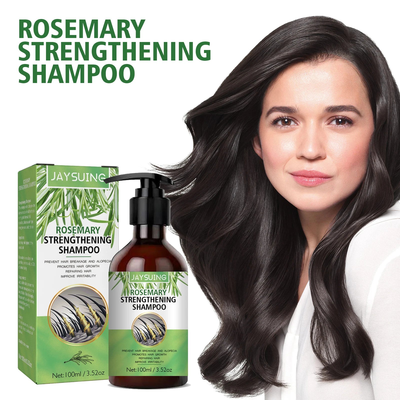Rosemary Shampoo Anti Hair Loss Fluffy Hair Oil Control Nourishing Repair Dry Frizzy Damaged Hair Strengthening Roots Shampoo Oasis Select