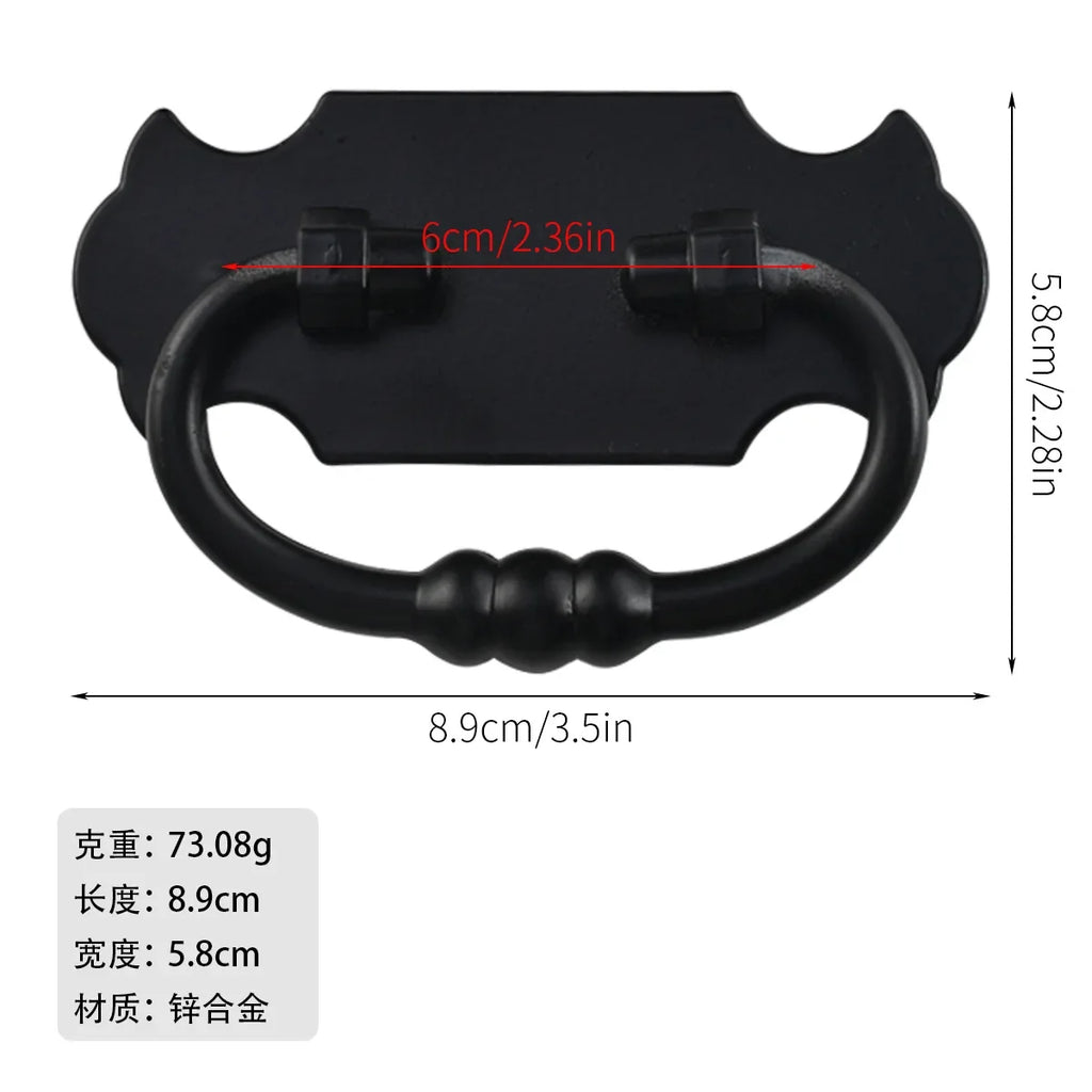 European style antique wardrobe drawer door pastoral cabinet door handle hole distance 61mm Oasis Select Black