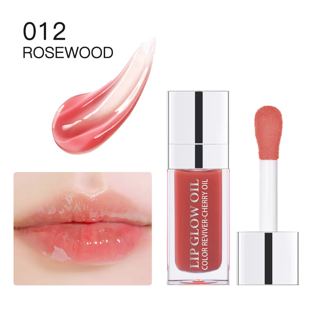 Lip Oil Plumping Lip Gloss Crystal Jelly Moisturizing Makeup Sexy Plump Lip Glow Oil Tinted Lip Plumper Oasis Select 012