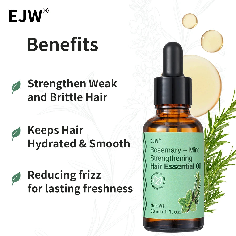 Rosemary & Mint Hair Oil - Stronger and Healthier Hair, for Dry Damaged Hair, Frizzy or Color Treated,Hair care essential oil. Oasis Select