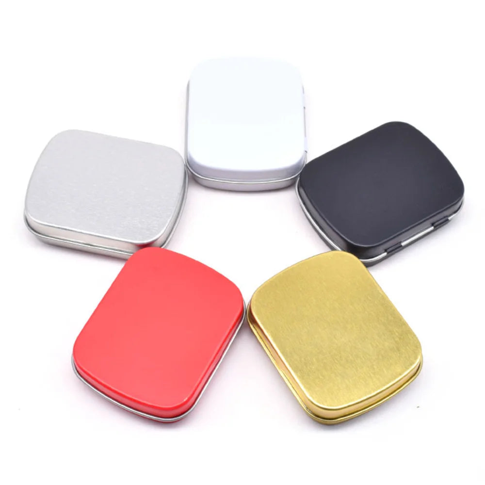 Mini Metal Hinged Tin Box with Lid, Empty Tins, Small Storage for Candy, Jewelry Collect Cases, Home Organizer Oasis Select