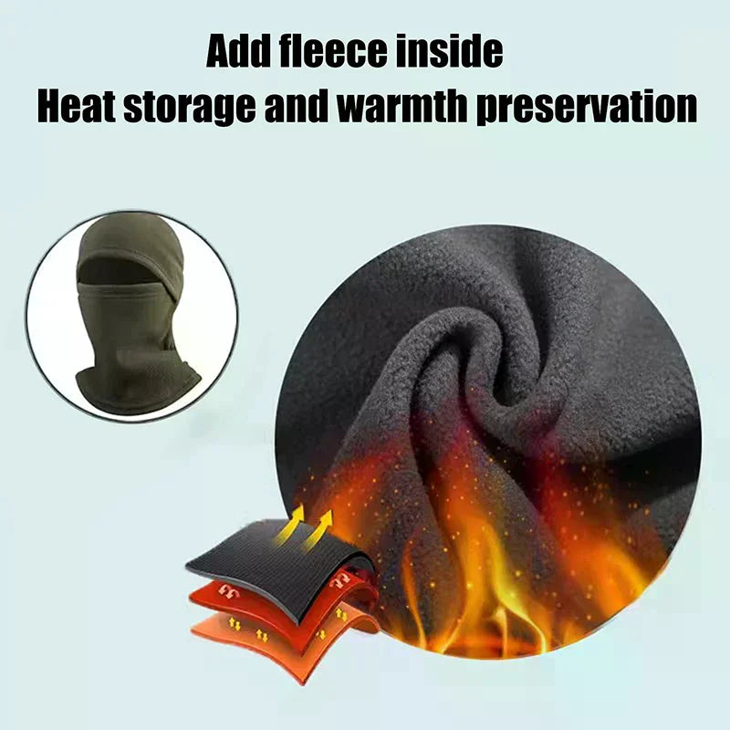 Winter Fleece Balaclava Full Face Mask – Windproof Ski Ride