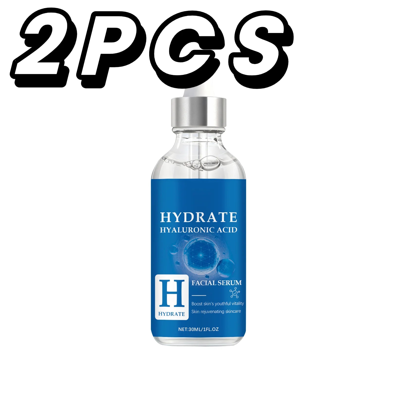 Hyaluronic Acid Face Serum – Deep Hydration, Fragrance Free Hydrating Face Serum Oasis Select 2PCS