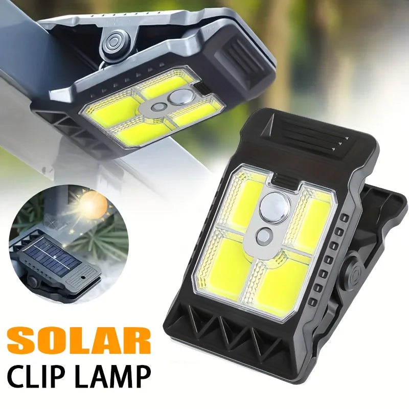 LED Solar Garden Lights Outdoor Solar Clip Light Motion Sensor Camping Lamp with 3 Mode Waterproof Fence Street Landscape Oasis Select