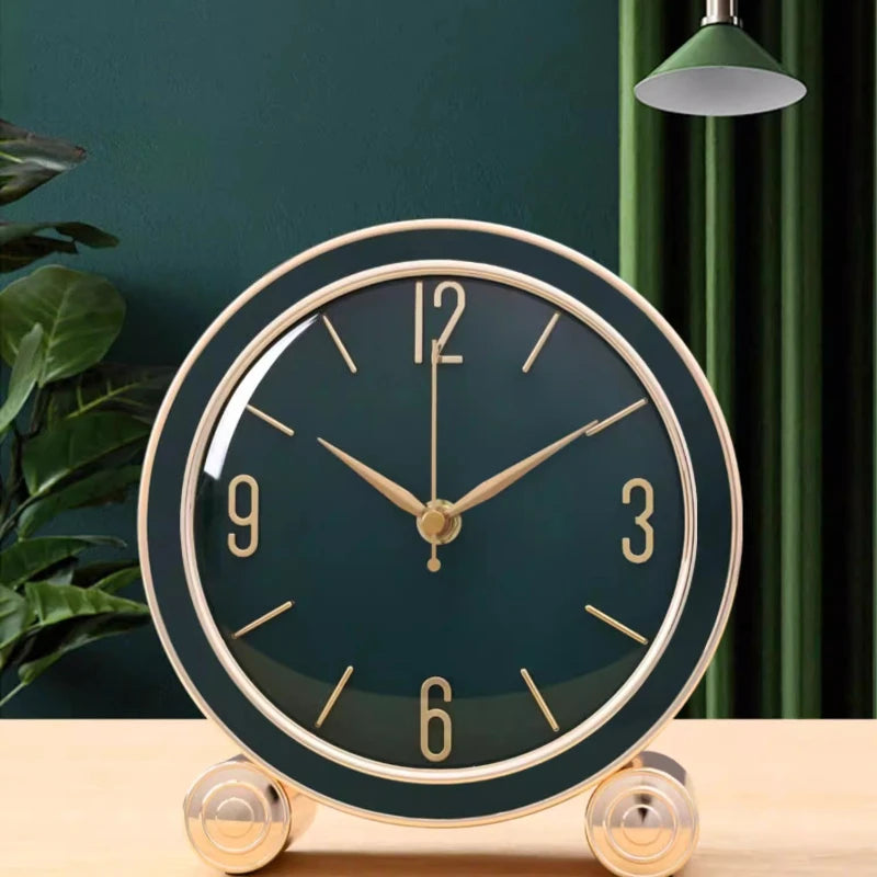 Clock Desktop Light Luxury New European Living Room Home Clock High-end Quartz Desktop Decoration Home Furnishings Oasis Select