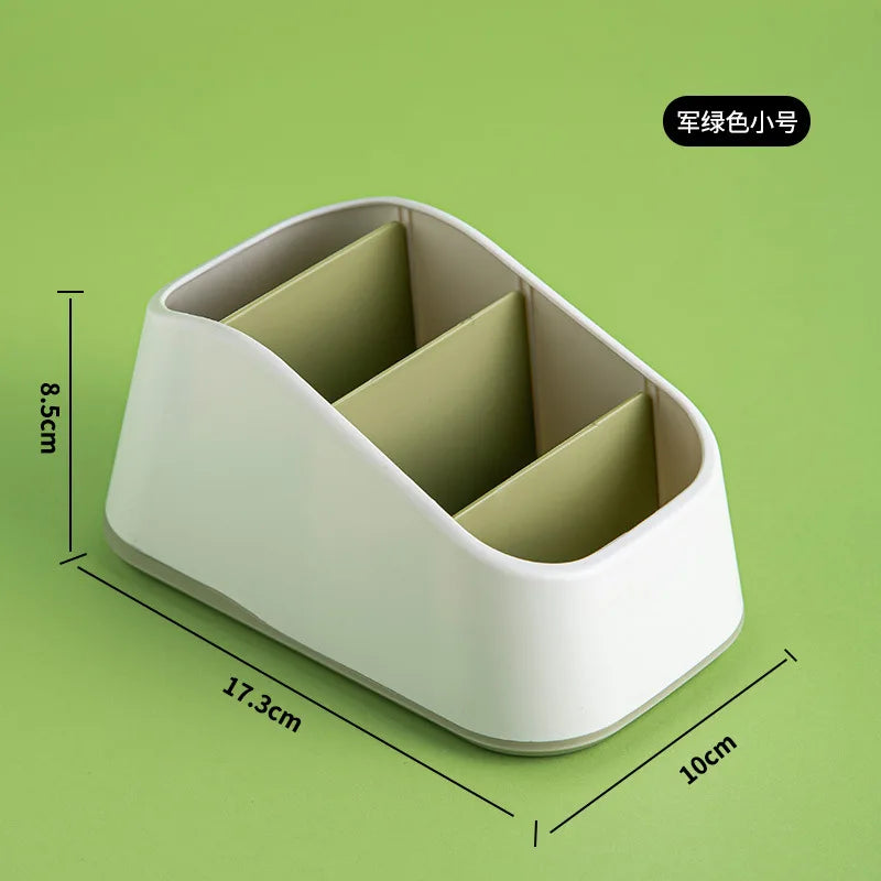Desktop storage box, key, remote control, grid storage, desk stationery, sundries, cosmetics, desk sorting box Oasis Select green
